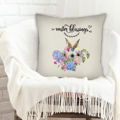 Housses de coussin décoratives lavable en machine pour décoration de Pâques (1/5)