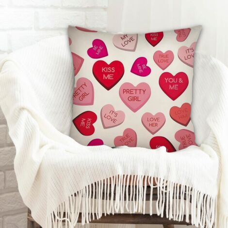 Housse de coussin décorative à la mode pour la maison maison douce confortable pour salon chambre décoration de la saint-valentin (1/5)