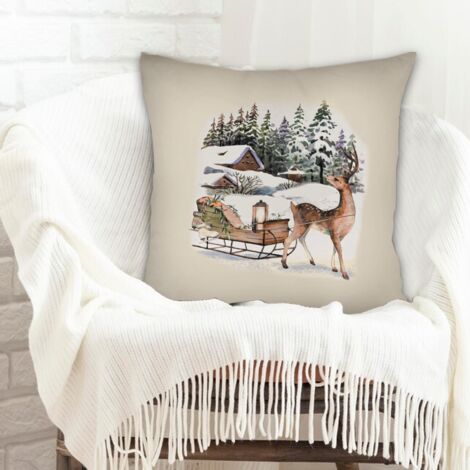 Housse de coussin sans coussin 45x45 cachée zippée pour la Saint-Valentin, mariage, anniversaire (1/5)