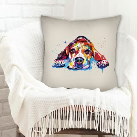 Housse de coussin 45x45 cm carrée cachée zippée pour anniversaire de mariage la saint-valentin (1/5)