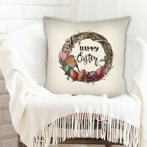 Housses de coussin résistant au lavage pour canapé ou lit, décoration de Pâques (1/5)