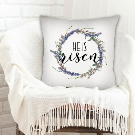Housses de coussin résistant au lavage pour canapé ou lit, décoration de Pâques (1/5)