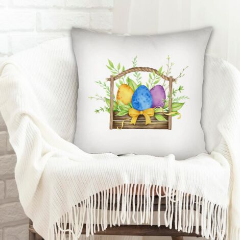 Housse de coussin 45x45 cm en polyester anti-ride pour Noël, anniversaire, la Fête des Pères, la Fête des Mères (1/5)