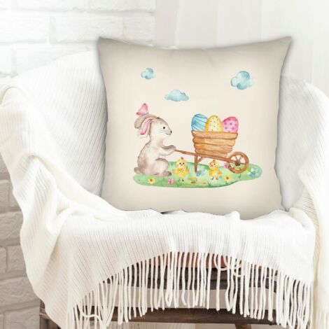 Housse de coussin décorative à la mode pour la maison résistant pour fête de Pâques (1/5)