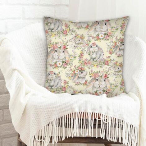 Housse de coussin carréeà fermeture éclair invisible pour naissance de bébé (1/5)