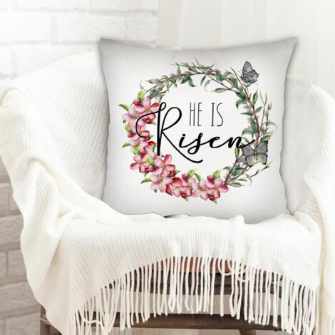 Housse de coussin décorative salon lavable en machine pour naissance de bébé (1/5)