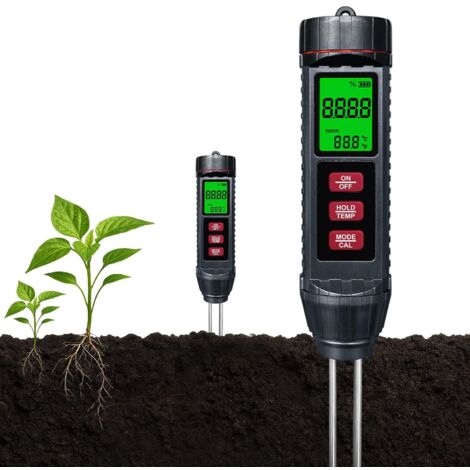 Testeur Humidité Sol Plante 3 en 1 EC Température Hygromètre Numérique Analyseur Sol et Eau pour Jardin Hydroponie Plantes (1/5)