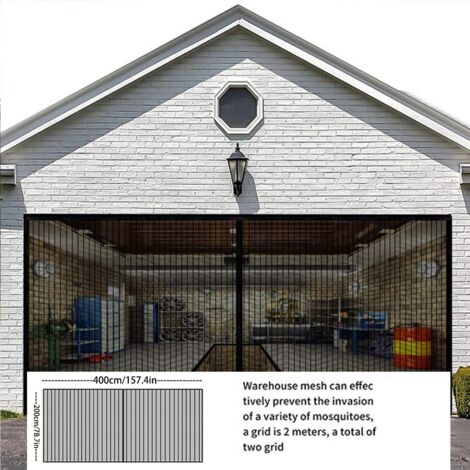 Moustiquaire Garage Aimantée – Rideau Anti-Moustiques – Porte Garage 200×210 cm