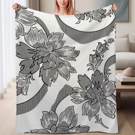 Couverture de lit en polaire premium douce, chaude et légère en microfibre, jeté,6080 pouces (1/4)