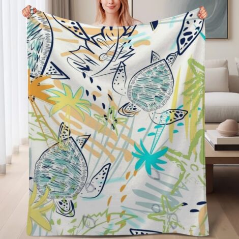 Couverture de lit en polaire, jeté doux et chaud idéal pour le printemps, légère et luxueuse en microfibre de polyester, décoration intérieure cosy et élégante, ajout parfait à la décoration, cadeau i (1/4)