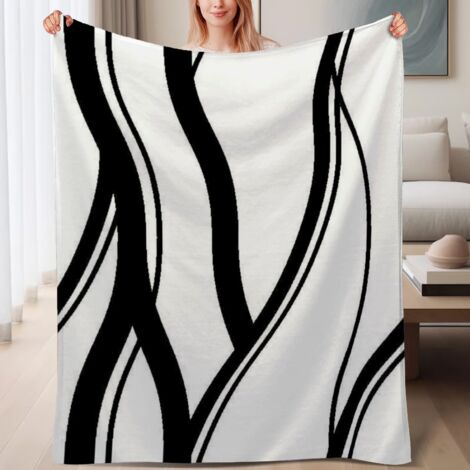 Couverture de lit en polaire, jeté doux et chaud pour le printemps, légère et luxueuse en microfibre de polyester, décoration intérieure, cadeau parfait pour hommes et femmes,6080 pouces (1/4)