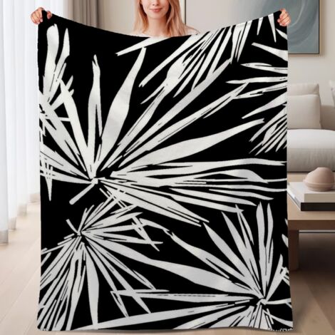 Couverture de lit en polaire, jeté doux et chaud pour le printemps, légère et luxueuse en microfibre de polyester, décoration intérieure cosy et élégante, cadeau pour hommes et femmes,6080 pouces (1/4)