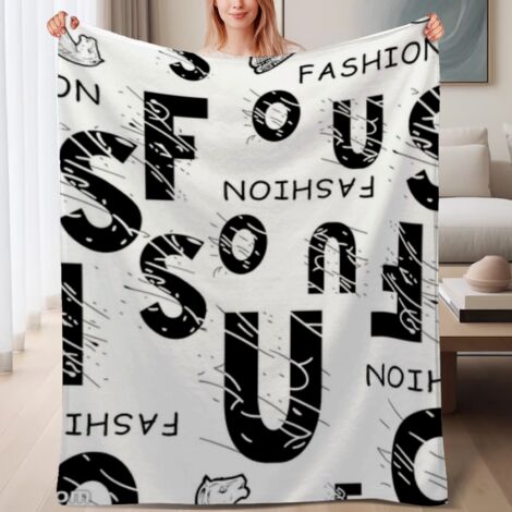 Couverture en polaire, microfibre chaude, douce et légère, polyester,6080 pouces (1/4)
