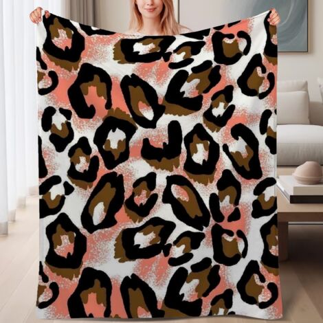 Couverture de lit en polaire, jeté doux et chaud de printemps, légère et luxueuse en microfibre de polyester, décoration intérieure cosy, cadeau attentionné pour lui et elle,6080 pouces (1/4)