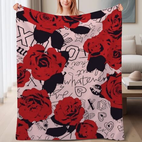 Couverture de lit en polaire, jeté doux et chaud pour le printemps, légère et luxueuse en microfibre de polyester, décoration intérieure cosy, ajout parfait à la décoration intérieure, cadeau parfait  (1/4)