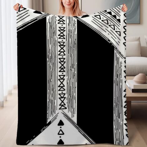 Couverture de lit en polaire, jeté doux et chaud de printemps, légère et luxueuse en microfibre de polyester, décoration intérieure, ajout parfait à la décoration intérieure, cadeau parfait pour homme (1/4)