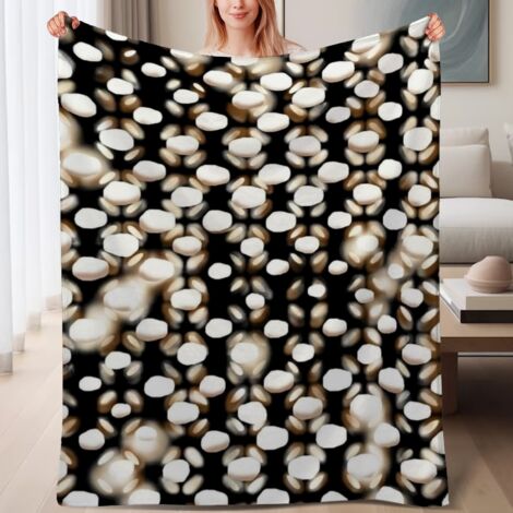 Couverture de lit en polaire, jeté doux et chaud pour le printemps, légère et luxueuse en microfibre de polyester, décoration intérieure cosy, cadeau parfait pour lui elle,6080 pouces (1/4)