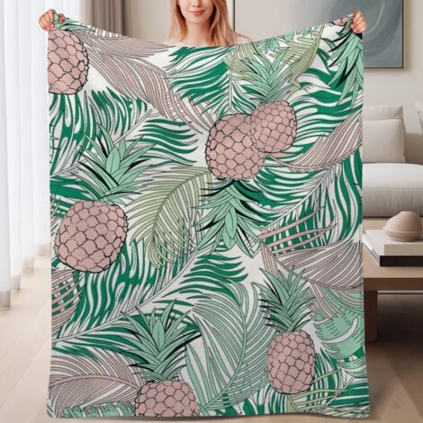 Couverture de lit en polaire, jeté doux et chaud de printemps, légère et luxueuse en microfibre de polyester, décoration intérieure, cadeau pour lui elle,6080 pouces (1/4)