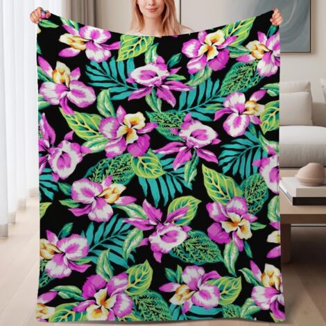 Couverture de lit en polaire, jeté doux et chaud idéal pour le printemps, légère et luxueuse en microfibre de polyester, décoration pour chambre et salon, ajout parfait à la décoration, cadeau attenti (1/4)