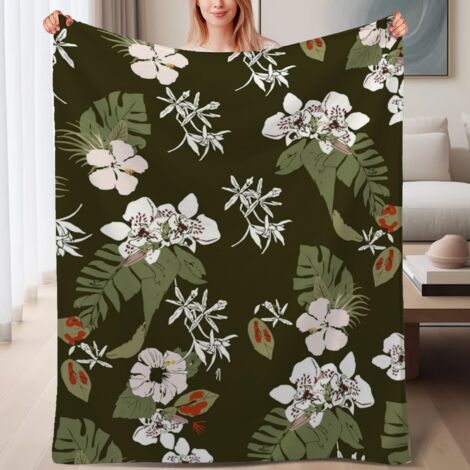 Couverture de lit en polaire agréable chaude, douce et légère en microfibre,6080 pouces (1/4)