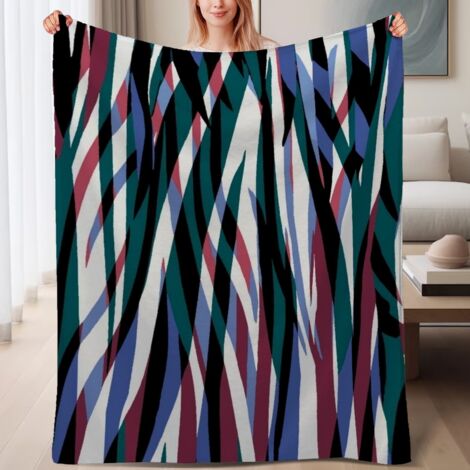 Couverture de lit en polaire, jeté doux et chaud pour le printemps, légère et luxueuse en microfibre de polyester, décoration pour chambre et salon, ajout parfait à la décoration, cadeau adapté pour h (1/4)