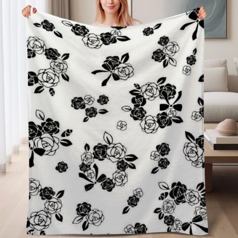 Couverture de lit en polaire douce et chaude, jeté de printemps, luxueuse, légère en microfibre polyester,6080 pouces (1/4)