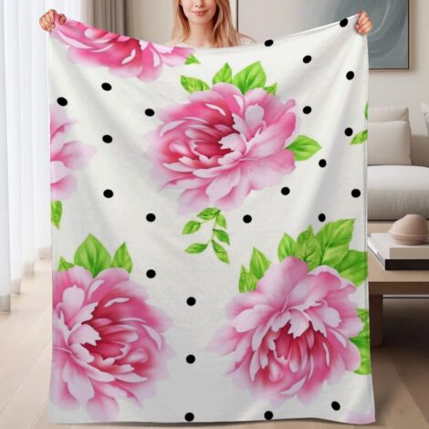 Couverture de lit en polaire moelleuse chaude et douce, légère en microfibre,6080 pouces (1/4)