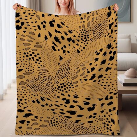 Couverture de lit en polaire, jeté doux et chaud pour le printemps, légère et luxueuse en microfibre de polyester, décoration intérieure cosy, cadeau attentionné pour hommes femmes,6080 pouces (1/4)