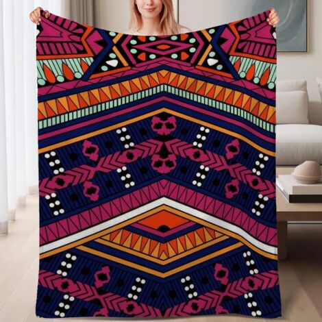 Couverture de lit en polaire, jeté doux et chaud pour le printemps, légère et luxueuse en microfibre de polyester, décoration intérieure cosy et élégante, ajout parfait à la décoration, cadeau idéal p (1/4)