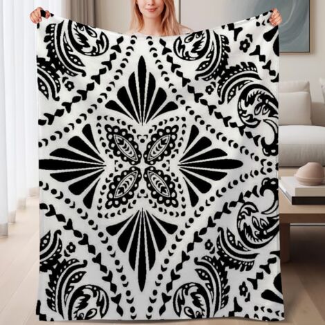 Couverture de lit en polaire, jeté doux et chaud de printemps, légère et luxueuse en microfibre de polyester, décoration intérieure, ajout parfait à la décoration intérieure, excellent cadeau pour hom (1/4)