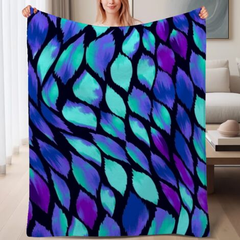 Couverture de lit en polaire, jeté doux et chaud idéal pour le printemps, légère et luxueuse en microfibre de polyester, décoration intérieure cosy, ajout parfait à la décoration intérieure, cadeau po (1/4)