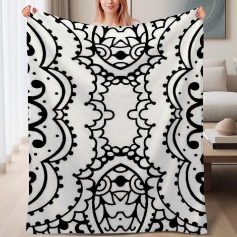 Couverture de lit en polaire, jeté doux et chaud pour le printemps, légère et luxueuse en microfibre de polyester, décoration intérieure, cadeau idéal pour lui elle,6080 pouces (1/4)