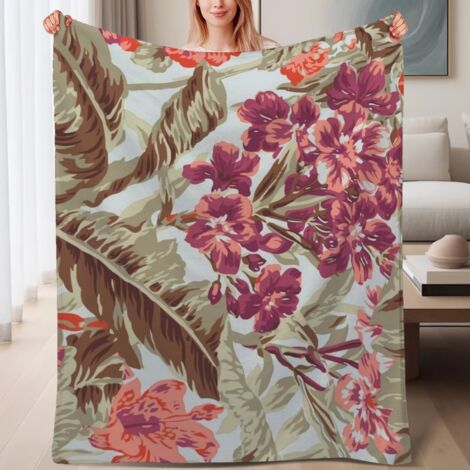 Couverture de lit en polaire, jeté doux et chaud pour le printemps, légère et luxueuse en microfibre de polyester, décoration intérieure, ajout élégant à la décoration intérieure, cadeau pour tout le  (1/4)