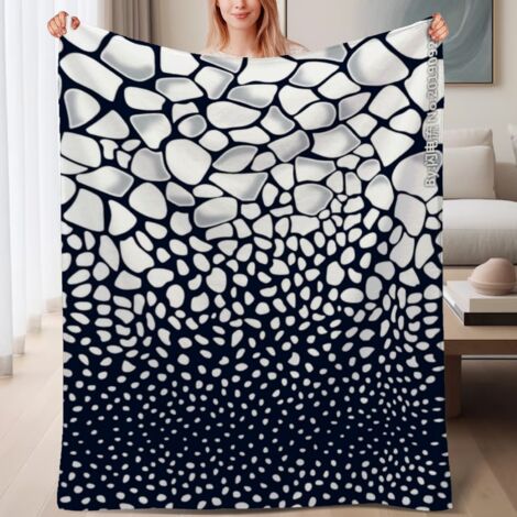 Couverture de lit en polaire, jeté doux et chaud de printemps, légère et luxueuse en microfibre de polyester, décoration intérieure cosy et élégante, excellent cadeau pour tout le monde,6080 pouces (1/4)