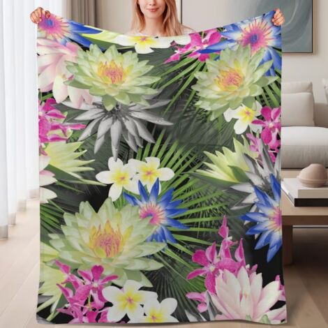 Couverture de lit en polaire douce et chaude en microfibre, légère, jeté de printemps,6080 pouces (1/4)