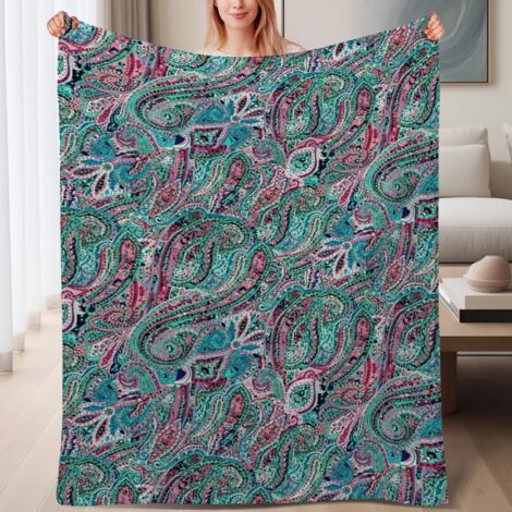 Couverture de lit en polaire, jeté doux et chaud idéal pour le printemps, légère et luxueuse en microfibre de polyester, décoration intérieure, cadeau pour hommes femmes,6080 pouces (1/4)