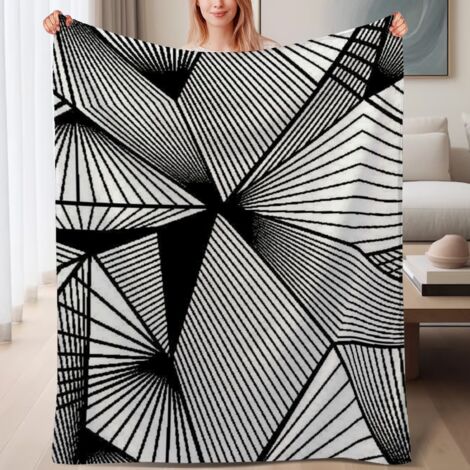 Couverture de lit en polaire, jeté doux et chaud de printemps, légère et luxueuse en microfibre de polyester, décoration intérieure, ajout élégant à la décoration intérieure, excellent cadeau pour lui (1/4)