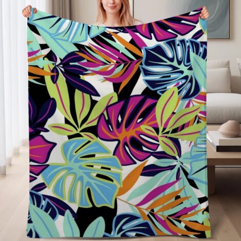 Couverture de lit en polaire, jeté doux et chaud de printemps, légère et luxueuse en microfibre de polyester, décoration intérieure, ajout élégant à la décoration intérieure, cadeau attentionné pour l (1/4)