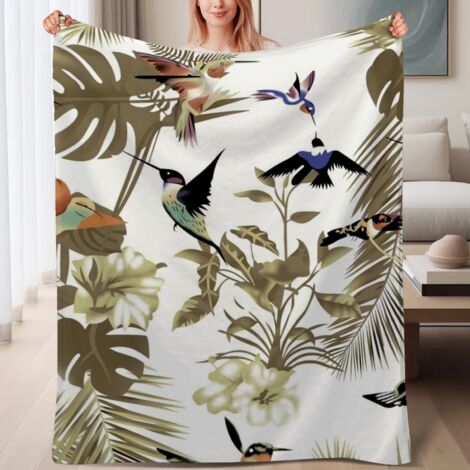 Couverture de lit en polaire, jeté doux et chaud idéal pour le printemps, légère et luxueuse en microfibre de polyester, décoration intérieure cosy, cadeau idéal pour lui et elle,6080 pouces (1/4)