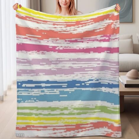 Couverture de lit en polaire, jeté doux et chaud idéal pour le printemps, légère et luxueuse en microfibre de polyester, décoration intérieure cosy et élégante, ajout parfait à la décoration, cadeau a (1/4)