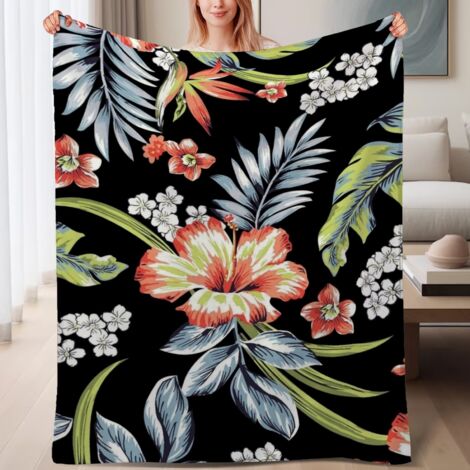 Couverture de lit en polaire, jeté doux et chaud idéal pour le printemps, légère et luxueuse en microfibre de polyester, décoration intérieure cosy, ajout parfait à la décoration intérieure, cadeau pa (1/4)