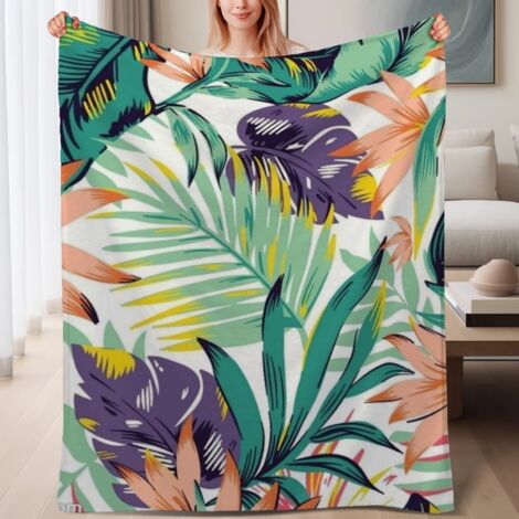 Couverture de lit en polaire, douce et chaude en microfibre printemps-été, décoration intérieure, cadeau parfait pour femmes et hommes, 6080 pouces (1/4)