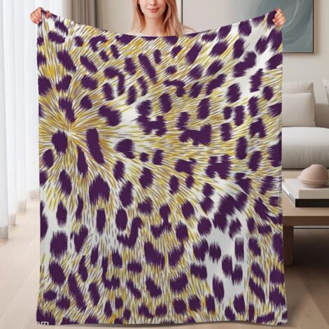Couverture de lit en polaire, jeté doux et chaud pour le printemps, légère et luxueuse en microfibre de polyester, décoration intérieure, ajout élégant à la décoration intérieure, cadeau pour hommes e (1/4)