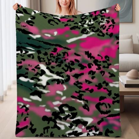 Couverture de lit en polaire, jeté doux et chaud pour le printemps, légère et luxueuse en microfibre de polyester, décoration intérieure cosy et élégante, ajout parfait à la décoration, cadeau pour to (1/4)