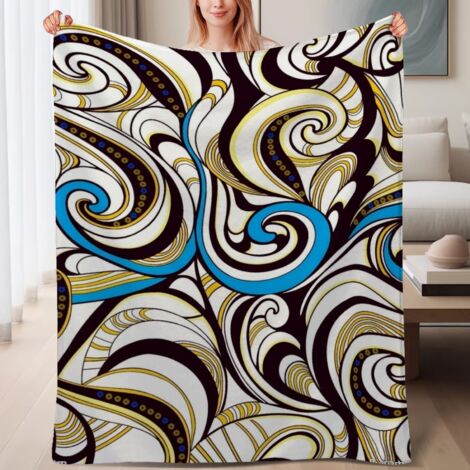 Couverture de lit en polaire, jeté doux et chaud de printemps, légère et luxueuse en microfibre de polyester, décoration intérieure, cadeau attentionné pour lui elle,6080 pouces (1/4)