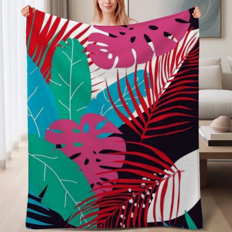 Couverture de lit en polaire, jeté doux et chaud pour le printemps, légère et luxueuse en microfibre de polyester, décoration pour chambre et salon, cadeau pour lui elle,6080 pouces (1/4)