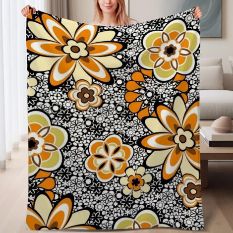 Couverture de lit en polaire, jeté doux et chaud de printemps, légère et luxueuse en microfibre de polyester, décoration intérieure, cadeau attentionné pour tout le monde,6080 pouces (1/4)