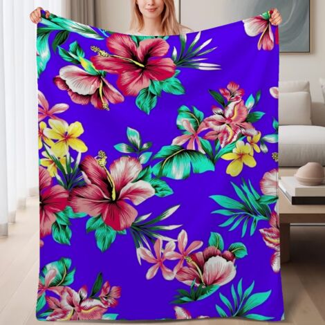 Couverture de lit en polaire, jeté doux et chaud idéal pour le printemps, légère et luxueuse en microfibre de polyester, décoration pour chambre et salon, cadeau pour lui et elle,6080 pouces (1/4)