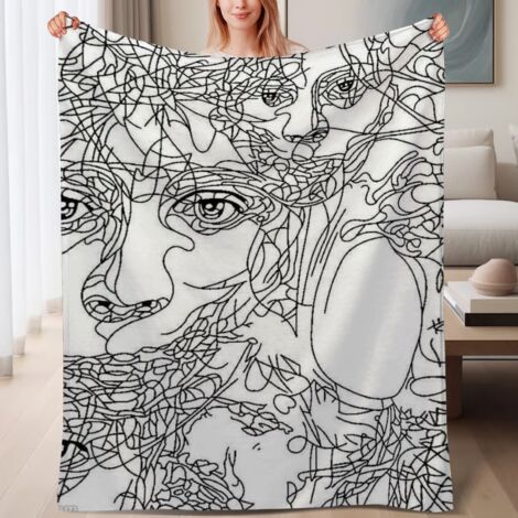 Couverture de lit en polaire, légère, douce et chaude en polyester microfibre,6080 pouces (1/4)