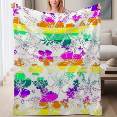 Couverture de lit en polaire chaude et douce en polyester, légère, jeté de printemps,6080 pouces (1/4)